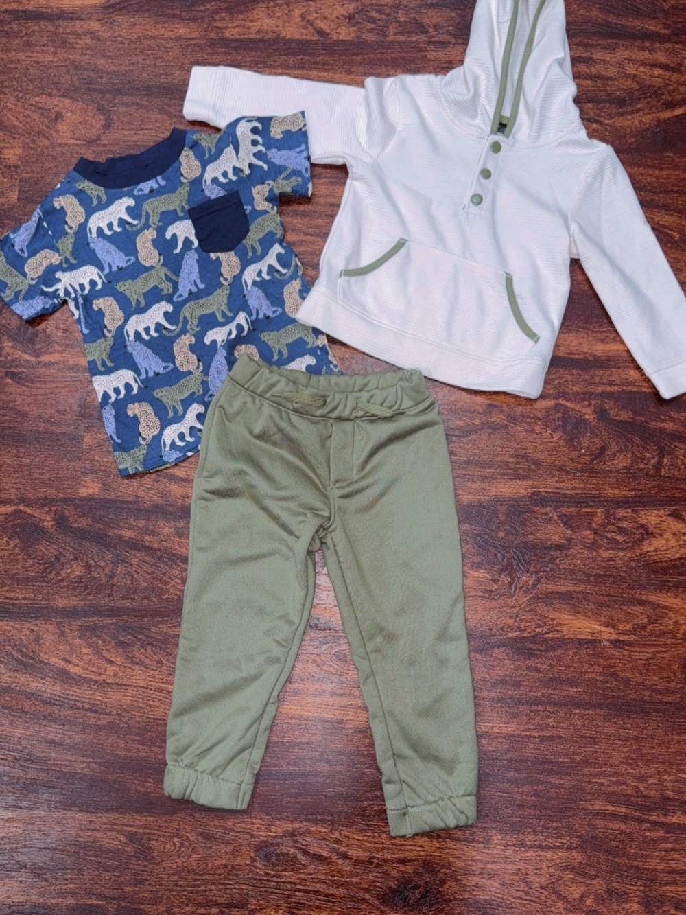 Kids Olive Green Jogger Pants - Casual Pull-On Bottoms